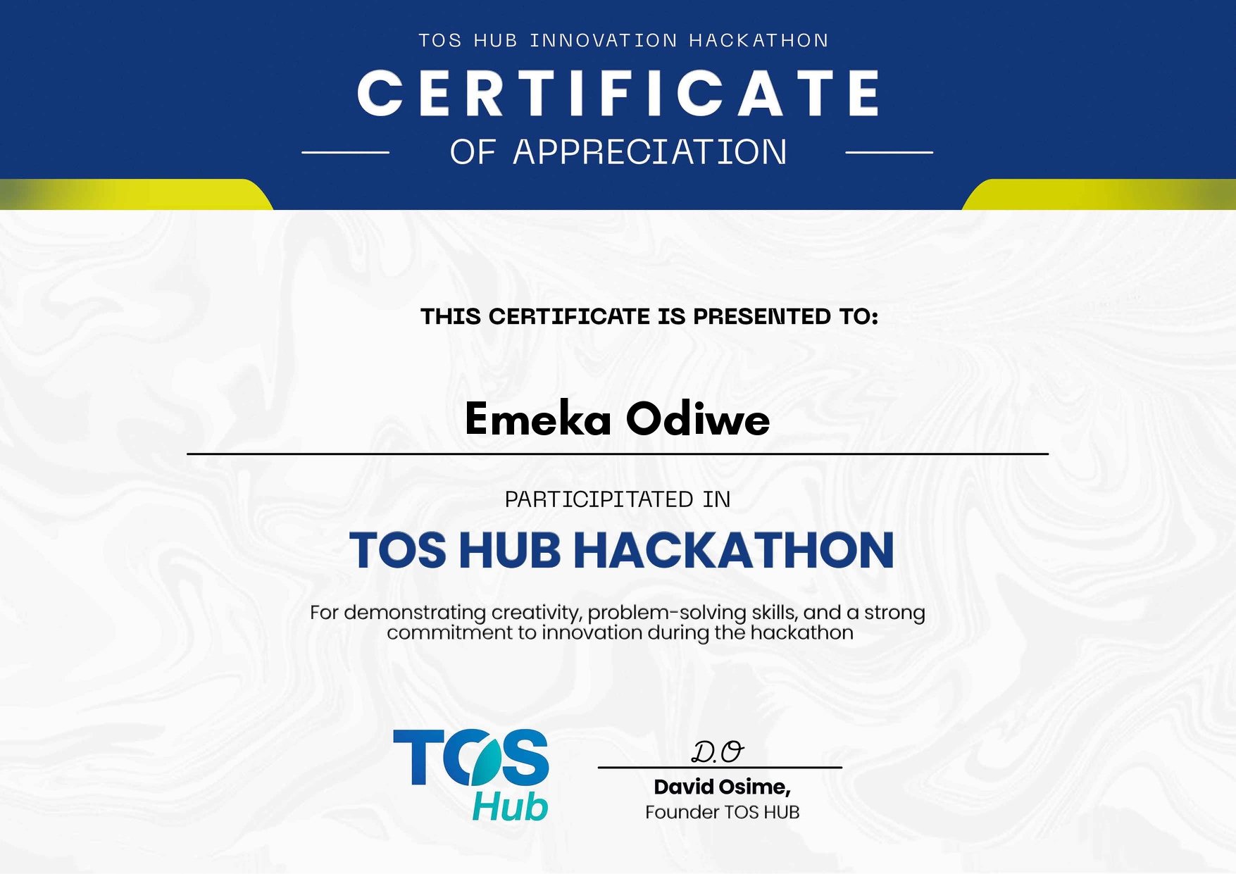 TOSHUB Hackathon